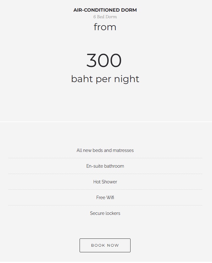 Summer house Hostel Air connditioned Room 300 baht